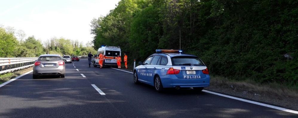 Incidente a Briosco sulla Valassina in direzione sud - foto Terraneo