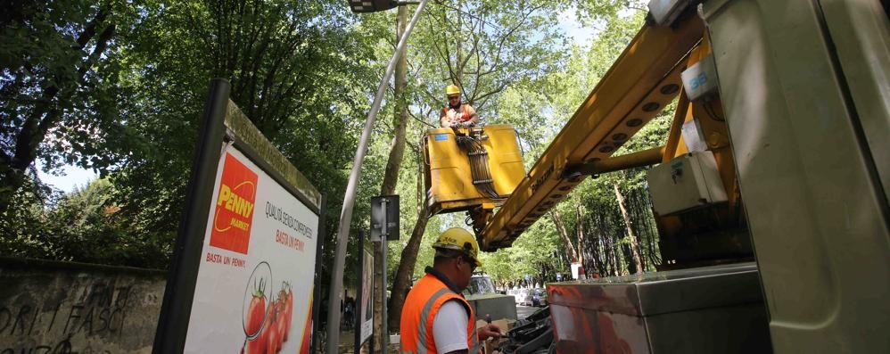 Lavori in viale Regina Margherita