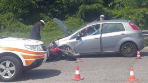 Vimercate incidente via Bolzano