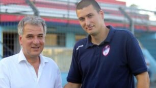 Monza FiammaMonza calcio femminile Luca Cantalupo con Carlo Milva