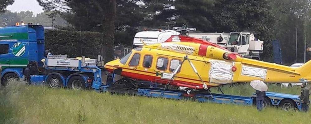 Elisoccorso soccorso a lentate sul seveso - foto Terraneo