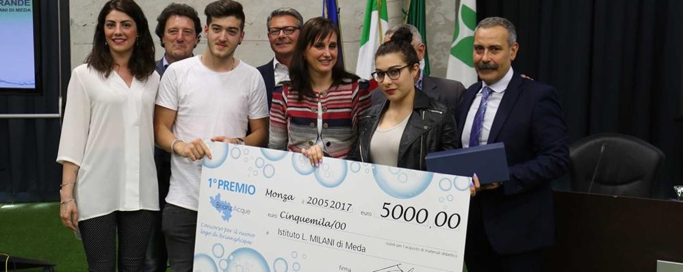 Monza, il premio del contest per il nuovo logo di BrianzAcque