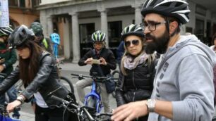 Il monzese Stefano Forbici di Lab.C., ideatore e organizzatore di BikeUP: il festival dell'e-bike in scena a Lecco lo scorso weekend