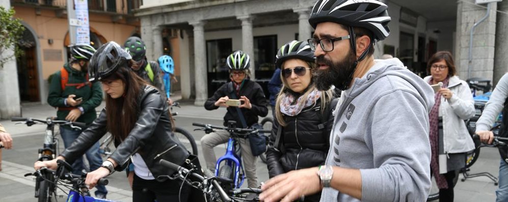 Il monzese Stefano Forbici di Lab.C., ideatore e organizzatore di BikeUP: il festival dell'e-bike in scena a Lecco lo scorso weekend