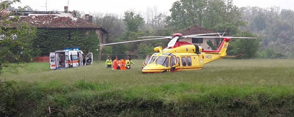 Triuggio, incidente ciclista alla Canonica domenica 7 maggio - foto Terraneo