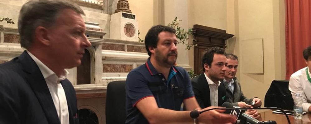 Dario Allevi, Matteo Salvini, Federico Arena e Paolo Grimoldi