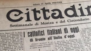 La prima pagina del Cittadino di Monza e Brianza nel 1944