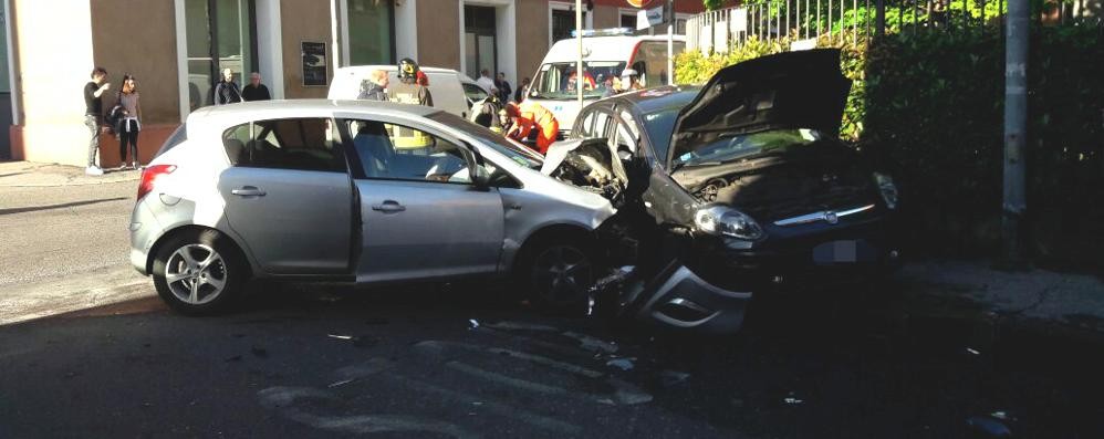 Incidente a Monza domenica 7 maggio via Goldoni via Guerrazzi - foto Terraneo