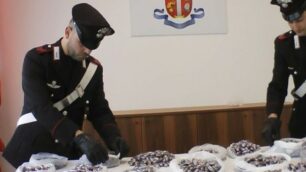 I carabinieri di Seregno con il bottino di un’altra operazione antidroga