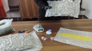 Una parte della droga sequestrata