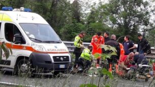 Briosco, incidente motociclista con elisoccorso 18 maggio 2017