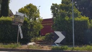 Lesmo, incidente camion via Ratti