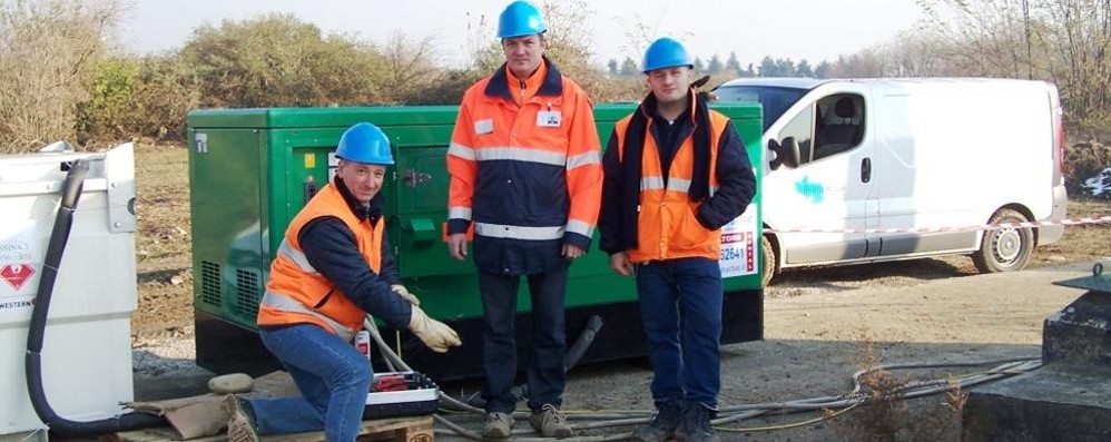 Tecnici di BrianzAcque al lavoro