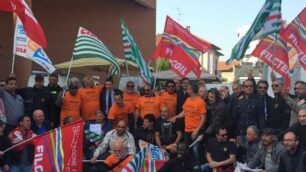 Una manifestazione dei lavoratori K-Flex