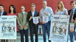 La presentazione dell'evento " Lo sport nel sangue" ( foto Volonterio)