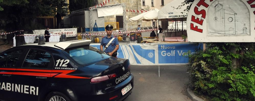 La scena del crimine nella piazza di Brugora