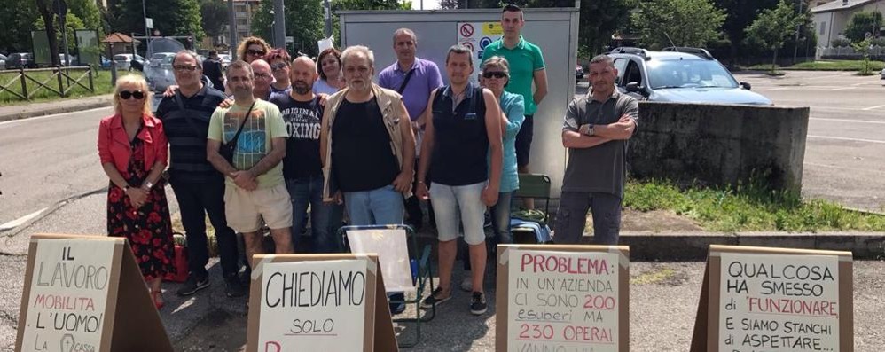 La protesta delle scorse settimane dei lavoratori dell’Albertini