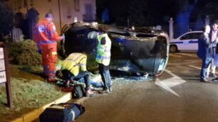 Il luogo dell’incidente a Lesmo