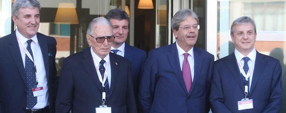 Il presidente del consiglio Paolo Gentiloni alla Caimi di Nova Milanese