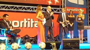 Alcune immagini della serata: Paulo Roberto Falcao sul palco degli Sportitalia Awards