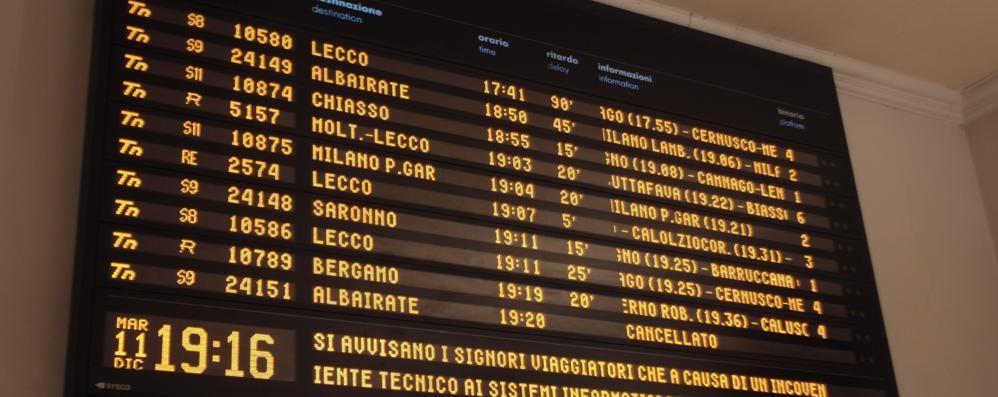 Martedì 11 dicembre 2012: cancellazioni e ritardi sulle linee gestite da Trenord