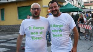 Andrea Monti con Matteo Salvini