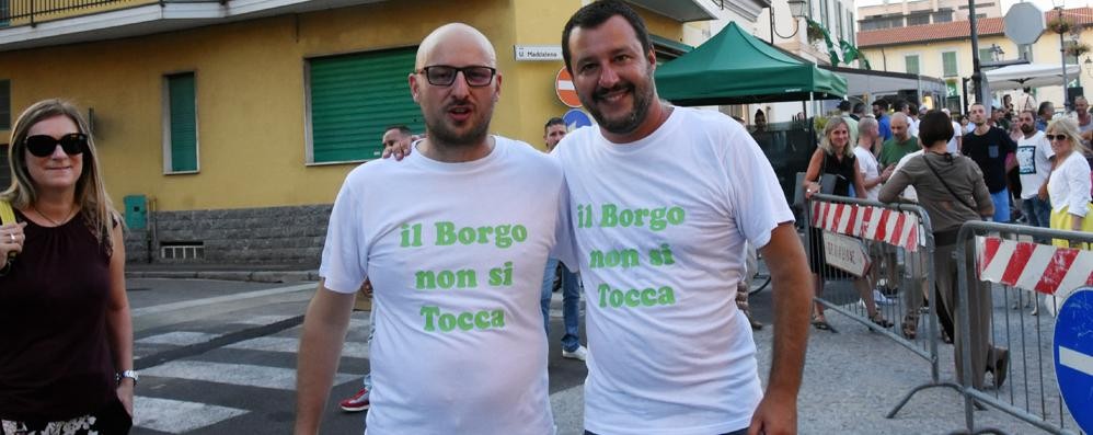 Andrea Monti con Matteo Salvini