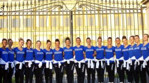 L’Astro Skating, qui davanti alla Villa Reale, difenderà i colori azzurri ai Mondiali in Cina