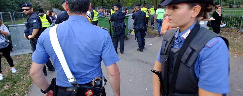 Controlli di sicurezza in zona autodromo