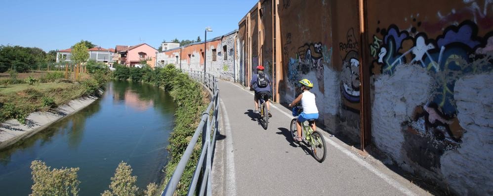 Il canale Villoresi a Monza