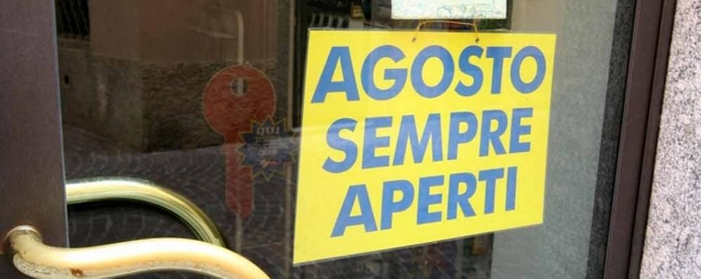 Un negozio “Aperto per ferie”