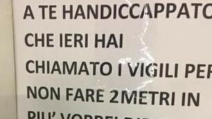 Le prime righe del cartello incriminato