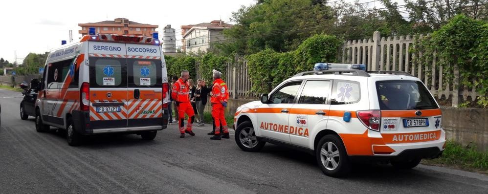 Meda, investimento bambino in via Gorizia