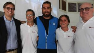 Monza: Roberto Bruzzone allo Sporting con i rappresentanti di Ortopedia Pirola