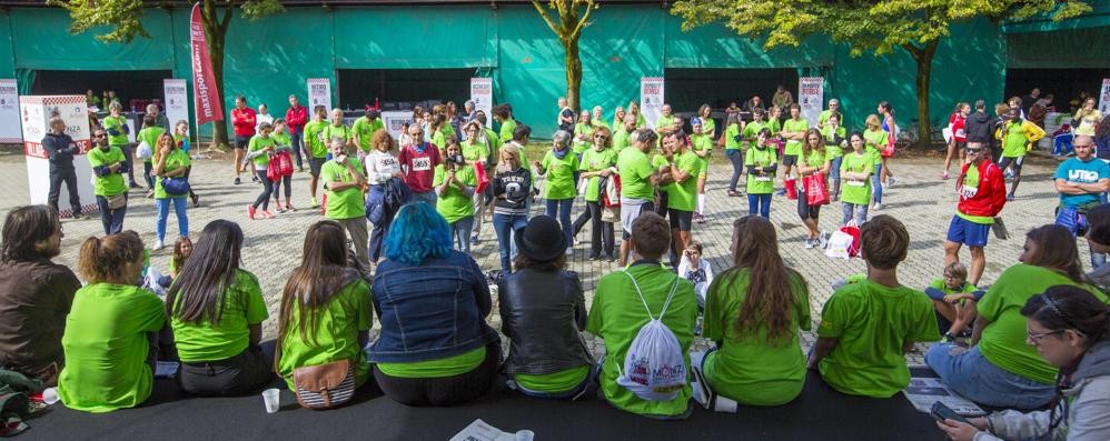 I partecipanti alla corsa nel Parco