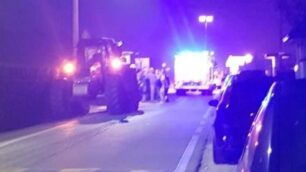 La scena dell’incidente in via Varisco