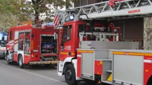 I vigili del fuoco sul posto
