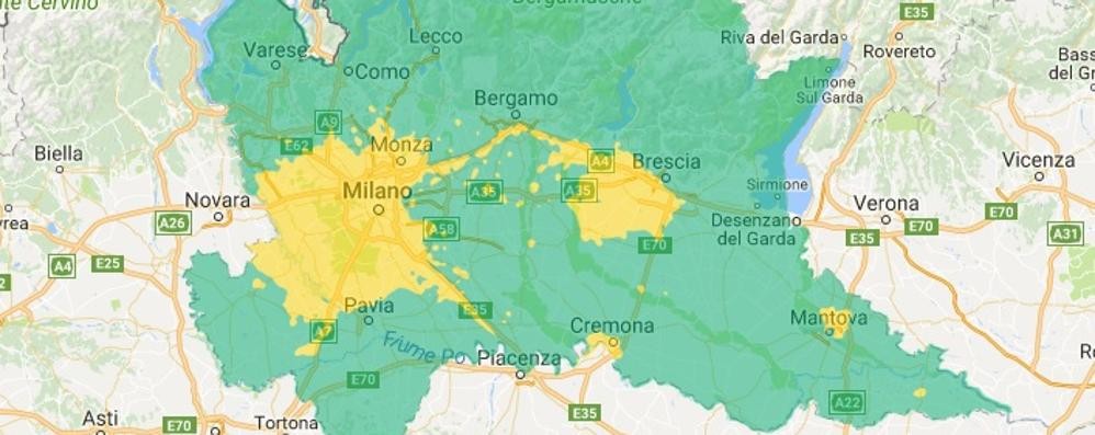 Inquinamento, mappa pm 10 25 ottobre