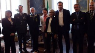 Foto di gruppo alla presentazione dell’iniziativa in Tribunale