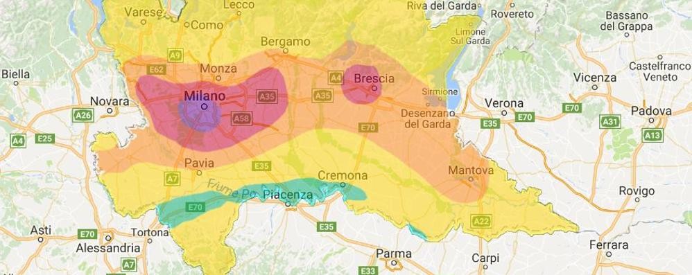 La qualità dell’aria di giovedì 19 ottobre