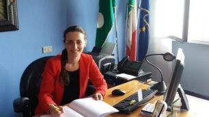 Magda Beretta nel suo nuovo ufficio