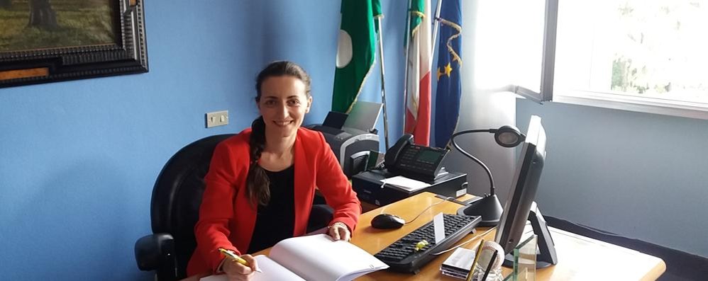 Magda Beretta nel suo nuovo ufficio