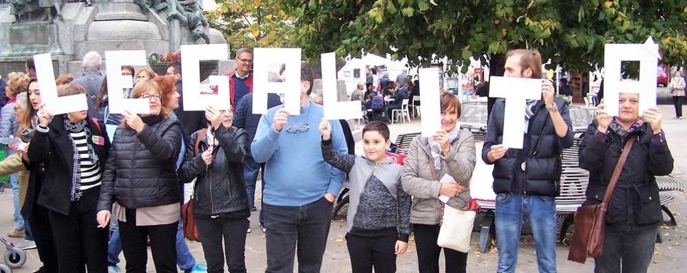 La manifestazione di Seregno