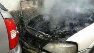 Il motore completamente bruciato