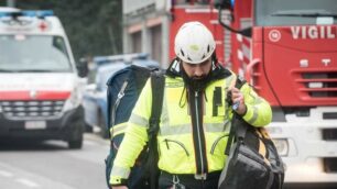 Como via per San Fermo incendio