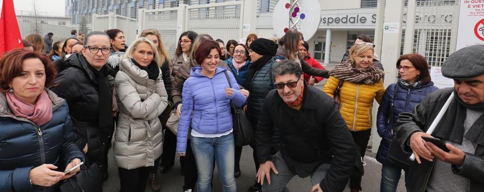 Monza, la protesta dei lavoratori