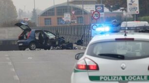 La scena dell’incidente di domenica a Monza