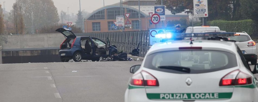 La scena dell’incidente di domenica a Monza