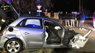 Una delle auto coinvolte nell’incidente
