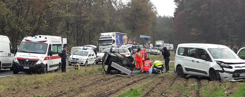 Lentate sul Seveso incidente via Meda-Bizzozzero